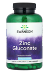 Swanson Zinc Gluconate  50mg 250 Capsul.