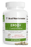Real Mushrooms L-Ergothioneine, Golden Oyster Mushroom Extract 60ct Longevity, Immune Support Brain Supplement Blend with Beta Glucan - Organic, Vegan.Made ın Usa.4057