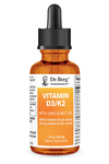 Dr. Berg Liquid Vitamin D3 & K2  with Zinc - for Bone, Teeth, Mood & Immune Health - 1 fl oz 30ml 38 Servis.Abd Menşei