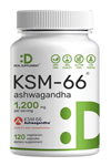DEAL SUPPLEMENTS  (KSM-66)  1200mg with Black Pepper, 120 Veggie Capsules.Abd Menşei