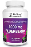 Dr. Berg Black Elderberry  15,000 IU Vitamin D, 60 mg of Zinc, & 90 mg of Camu Camu - (4-in-1) Sambucus Elderberry Immune Support - 90 Capsules.Abd Menşei