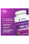 Dr. Berg Black Elderberry  15,000 IU Vitamin D, 60 mg of Zinc, 90 mg of Camu Camu - (4-in-1) Sambucus Elderberry Immune Support - 90 Capsules.Abd Menşei.55.
