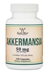Double Wood Akkermansia Probiotic and Postbiotic (Increases GLP-1 Production) 120 Capsules, 50mg per Serving (Third Party Tested to 5 Billion TFU.Abd Menşei.