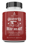 Ancestral Supplements Grass Fed Beef Heart  3300mg, CoQ10 and Mitochondrial Health, Non-GMO, 180 Capsules
