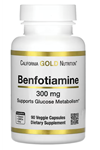 California Gold Nutrition, Benfotiamine, 300 mg, 90 Veggie Capsules.Abd Menşei.ÖSG