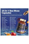 Totaria Healt  Sea Moss Black Seed Oil Ginger Shilajit with Bladder Burdock Ceylon Cinnamon Berberine ACV Manuka VIT C  D3, 120 Caps.Abd Menşei.45.