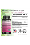 VINATURA Spearmint Leaf- Enhanced with DIM  Saw Palmetto, for Unwanted Hair, Women' Health  Skin *USA Made Tested- 1380mg  60 Capsul.Abd