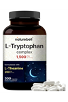 NatureBell L Tryptophan 1300mg with L Theanine 200mg, 300 Capsul.Abd.46.