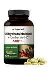 NatureBell Dihydroberberine with Berberine HCl 500mg, 120 Veggie Capsules  5X Better Absorbed with GlucoVantage Supports.Abd.52.