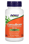 NOW Foods  CurcuBrain Longvida  Cognitive Support 400mg, 50 Veg Capsul.
