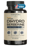 VINATURA Dihydroberberine Ceylon Cinnamon, 500mg - (Patented GlucoVantage Super Berberine), Maybe Berberine 5X More absorbable - 30 Capsules.