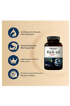 NatureBell Omega 3 Fish Oil 4,200mg, 180 Burpless Softgels, Highly Purified EPA 1,200mg  DHA 900mg 60 Servis.