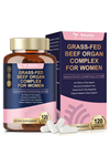 Totaria Healt Beef Organ for Women - Beef Liver, Kidney, Heart,Uterus Tissue - Balance Hor mo nes  Ove rall Ener gy - Grass Fed, Pasture Raised - Natural Iron  with Fo late - 120 Capsul.