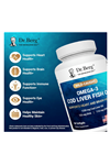Dr. Berg  Omega-3 Cod Liver Fish Oil  1250 mg Cod Liver Oil – 125 mg of DHA 60 Softjel.Abd Menşei.57.