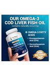 Dr. Berg  Omega-3 Cod Liver Fish Oil  1250 mg Cod Liver Oil – 125 mg of DHA 60 Softjel.Abd Menşei.57.