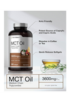 Horbäach MCT Oil Pills  3600mg  300 Softgel Keto from Coconut  with Caprylic  Capric Acid  Non-GMO and Gluten Free.