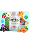 Clean Nutraceuticals Quercetin Zinc 60 Capsul Vitamin C Vitamin D Bromelain Elderberry - Lung Artemisinin, Sea Moss, Echinacea, Allergy Relief.USA.