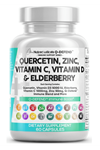 Clean Nutraceuticals Quercetin Zinc 60 Capsul Vitamin C Vitamin D Bromelain Elderberry - Lung Artemisinin, Sea Moss, Echinacea, Allergy Relief.USA.