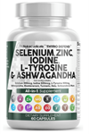 Clean Nutraceuticals  Selenium (60 Capsul) Iodine Thyroıd +L Tyrosine +Bladderwrack+Turmeric+Kelp+Schisandra+Zinc.
