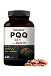 NatureBell PQQ 40mg with CoQ10, 240 Capsules  Active Pyrroloquinoline Quinone, Highly Bioavailable ZenPQQ+ Formula – Promotes Heart, Brain,  Mitochondrial Health.