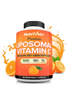 Nutrivein Premium Liposomal Vitamin C 1650mg - 180 Caps: High-Absorption High Dose Vitamin C.Made ın Usa.