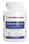 Real Mushrooms Zinc and Vitamin D2 120 Capsules  Organic Chaga and Reishi Mushroom Extracts Vegan Non-GMO Gluten-Free .