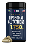 Alpha Flow Liposomal Glutathione 120 Capsul  Glutathione Liposomal with VIT C + Phospholipid Antioxidant Complex - Liver Detox and Immune Support.52.