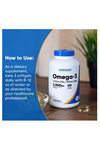 Nutricost Omega 3 Fish Oil - 2500MG, 120 Softgels (40 Serv) - Fish Oil, Wild Caught! 1200mg EPA 850mg DHA - Non-GMO, Gluten Free.