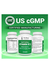 Dr. Berg Natural Vitamin B12 1000 mcg with B Complex Blend 60 Capsules.