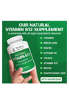 Dr. Berg Natural Vitamin B12 1000 mcg with B Complex Blend 60 Capsules.