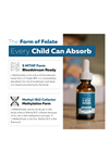 Triquetra Organic Kids L-Methylfolate + Methyl B12 Cofactor-MTHFR Sublingual Form-5-MTHF, Superior Form of Folate-Adjustable Dosing for All Ages-Mood 30ml.50.