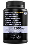 MEDCHOICE  Magnezium, L-Theanıne, Valerian Root, B6,  5-HTP, GA.BA, Asvaganda, L-Tryptophan, 90 Capsul  Non-Habit Forming Balanced Blend.