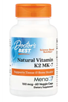 Doctor's Best, Natural Vitamin K2 MK-7 with MenaQ7, 100 mcg, 60 Veggie Capsul.USA 41.