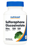 Nutricost Sulforaphane Glucosinolate (SGS) (120 Capsules) - 50 mg Broccoli Seed Extract Per Serving.