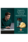 Etta Vita Mushroom+Asvaganda 90 Capsul Lions Mane,Chaga,Reishi,Cordyceps,Turkey Tail 10x Adaptogenic Complex Focus-Energy,Immunity Nootropic.