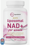 Micro Ingredients, Liposomal NAD+ For Women, 180 Vegetarian Capsules.