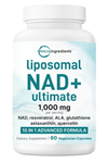 Micro Ingredients Liposomal NAD+ Ultimate  1000mg  60 Veggie Capsul NMN  Resveratrol, Glutathione,  Astaxanthin  for Women - Men.