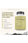 Ancestral Supplements Grass Fed Beef Tallow 3000mg 180 Capsul. Nourishing Kidney Fat Bones, Teeth, Gums, Skin, Immune and Overall Health.