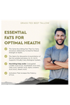 Ancestral Supplements Grass Fed Beef Tallow 3000mg 180 Capsul. Nourishing Kidney Fat Bones, Teeth, Gums, Skin, Immune and Overall Health.