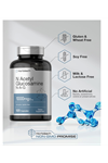 Horbaach  N-Acetyl Glucosamine 1000mg  120 Capsules  N-A-G Supplement Non-GMO  Gluten Free.
