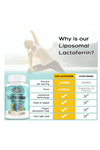 Pepeior Liposomal Bovine Lactoferrin 1000mg - Higher Absorption - for Iron Absorption  Immune Function, 60 Softgels.