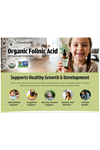 Dr. Green Mom USDA Organic Folinic Acid Drops - 500 mcg per Drop  30 ML Methylation Support B9 Supplements for Kids  Adults  Neurological Function.