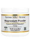 California  Gold Nutrition Magnesium Powder Beverage, Orange 380gr.