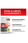JUNG KWAN JANG Korean Red Ginseng Extract Men  Women Natural Energy Immune 30 Veg Softgel.