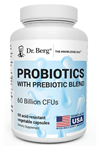 Dr. Berg Probiotic (60 Billion CFUs) 60 Probiotic Capsul Ease Occasional Constipation, Diarrhea, Gas  Bloating - Probiotics for Digestive Health.