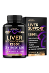 NUTRAHARMONY  Liver Cleanse  Detox 1250mg  60 Capsul Milk Thistle 80 % Silymarin Dandelion Artichoke TUDCA Glutathione N.AC  Vegan  Made in USA.