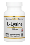 California Gold Nutrition, L-Lysine, 500 mg, 60 Veggie Capsules.