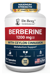 Dr. Berg Berberine 5-in-1 Formula, 60 Capsules – 1200 mg.Made ın Usa.