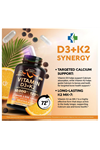 NUTRAHARMONY  Vitamin D3 K2 - Vitamin D3 10000 iu & K2 as MK-7 120 mcg Complex - 120 Capsul.