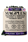 Plus+Ultra Liposomal Magnesium L-Threonate with Apigenin, L-Theanine, Valerian Root 60 Veg Capsul.